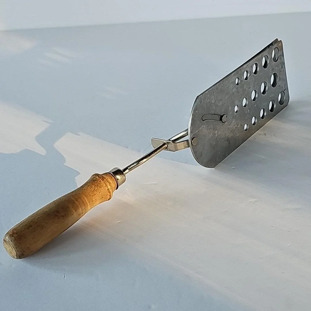 Vtg Retro Triple Spatula Expandable 3 Blade Wide Flip Rare USA Wood Handle 1951